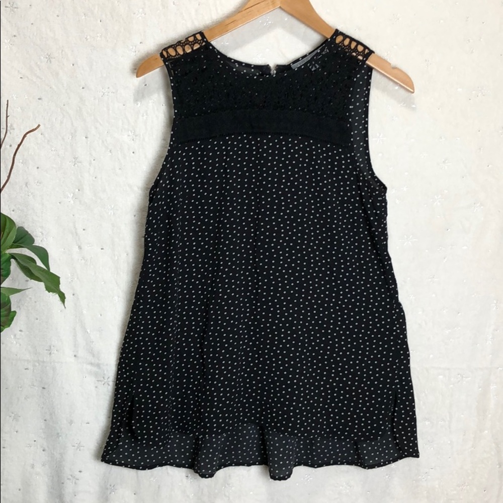 Daniel Rainn Black Lace and Polka Dot Shirt